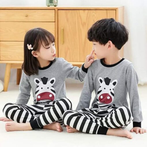 Cute Zebra kids night suit