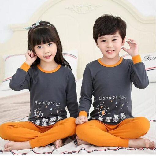 Orange and Grey Wonderful kids wear