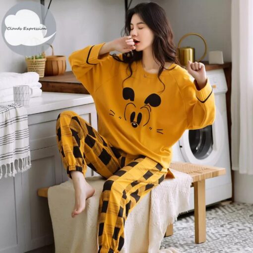 Cute Yellow Mickey night suit for Ladies and girls