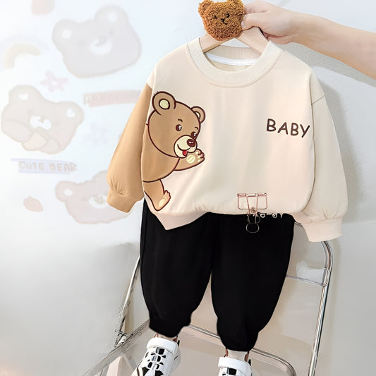 Skin Baby Bear Print Sweatsuit & Trouser for Kids