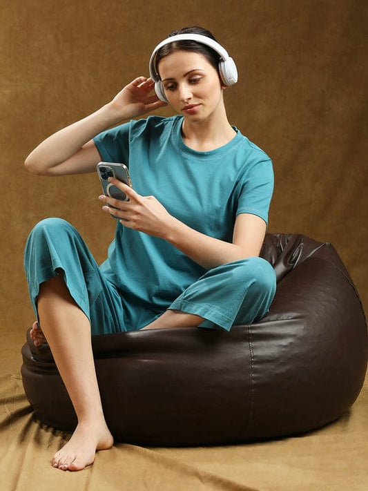 Essential Teal Solid Co-ord set