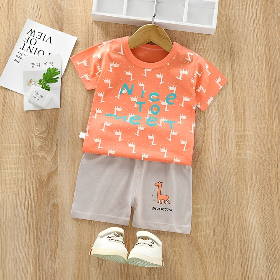 Nice To Meet Printed Kids wear