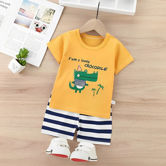 Yellow Crocodile Printed Kids wear